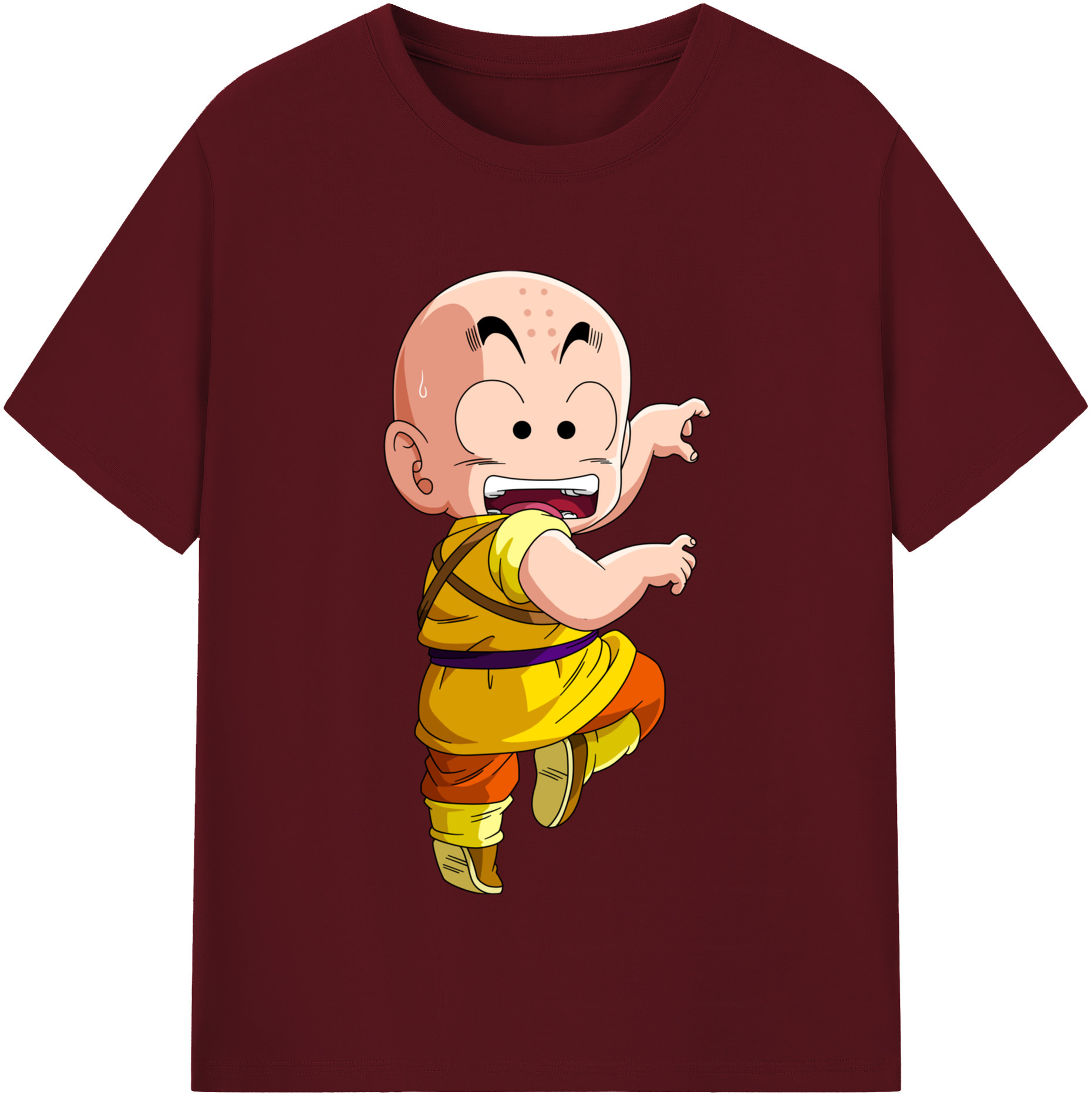 （画像用） ドラゴンボール クリリン DRAGON BALL krillin 綿100％半袖Tシャツ（フロントプリント）
